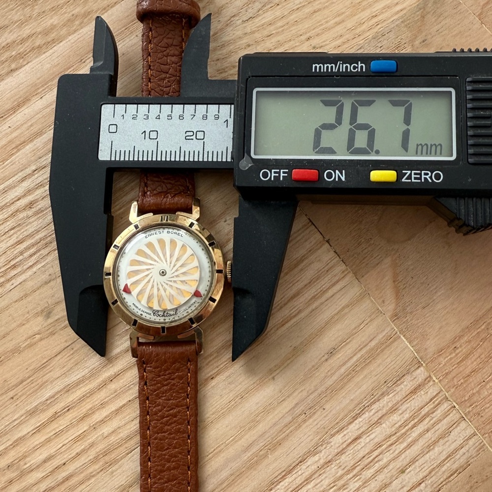 Ernest Borel Kaleidoscope Stunning Mechanical Watch Rare White Dial New Strap - Picture 15 of 17